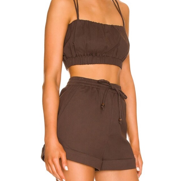 Revolve Brown Short Set - Picture 3 of 4